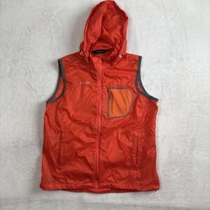 Karrimor Full Zip Sleeveless Hooded Windbreaker Vest Women's LG Orange